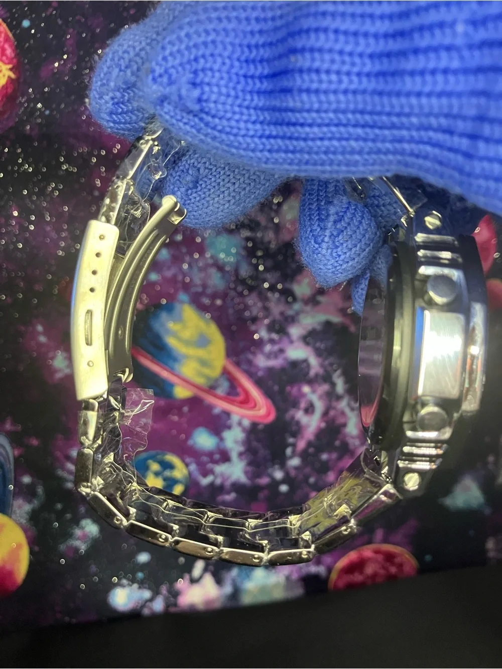 Custom G Shock Metal Silver and Purple Colorway